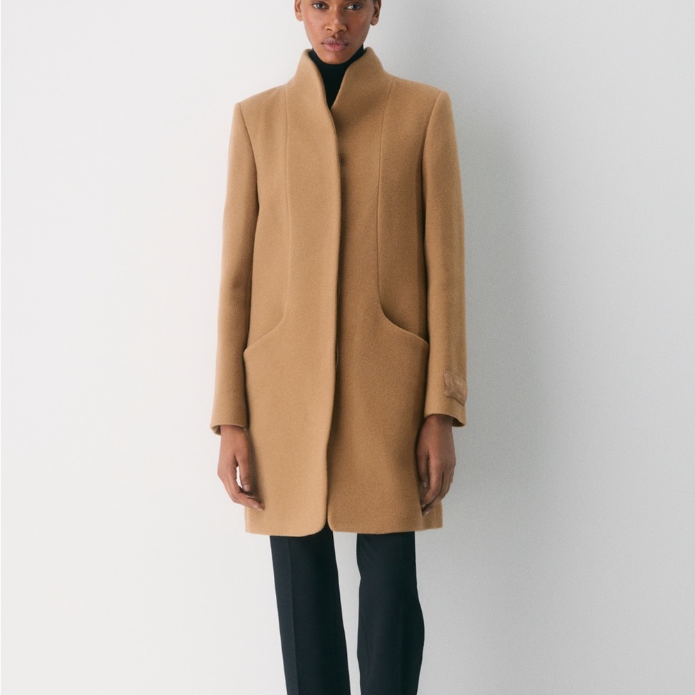 Wilfred’s camel cocoon coat